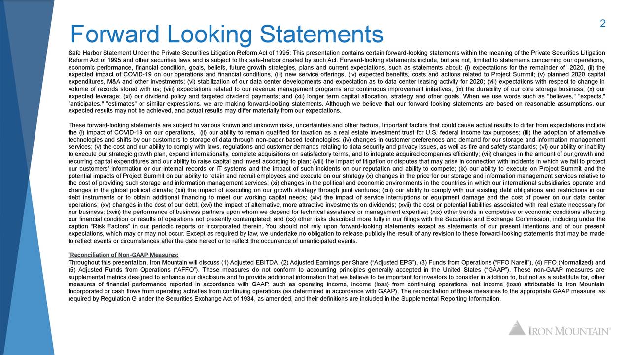 Iron Mountain Incorporated 2020 Q2 Results Earnings Call