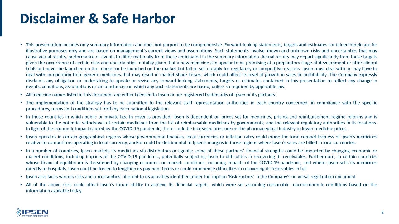 Ipsen S.A. (IPSEY) Investor Presentation Slideshow (OTCMKTSIPSEY