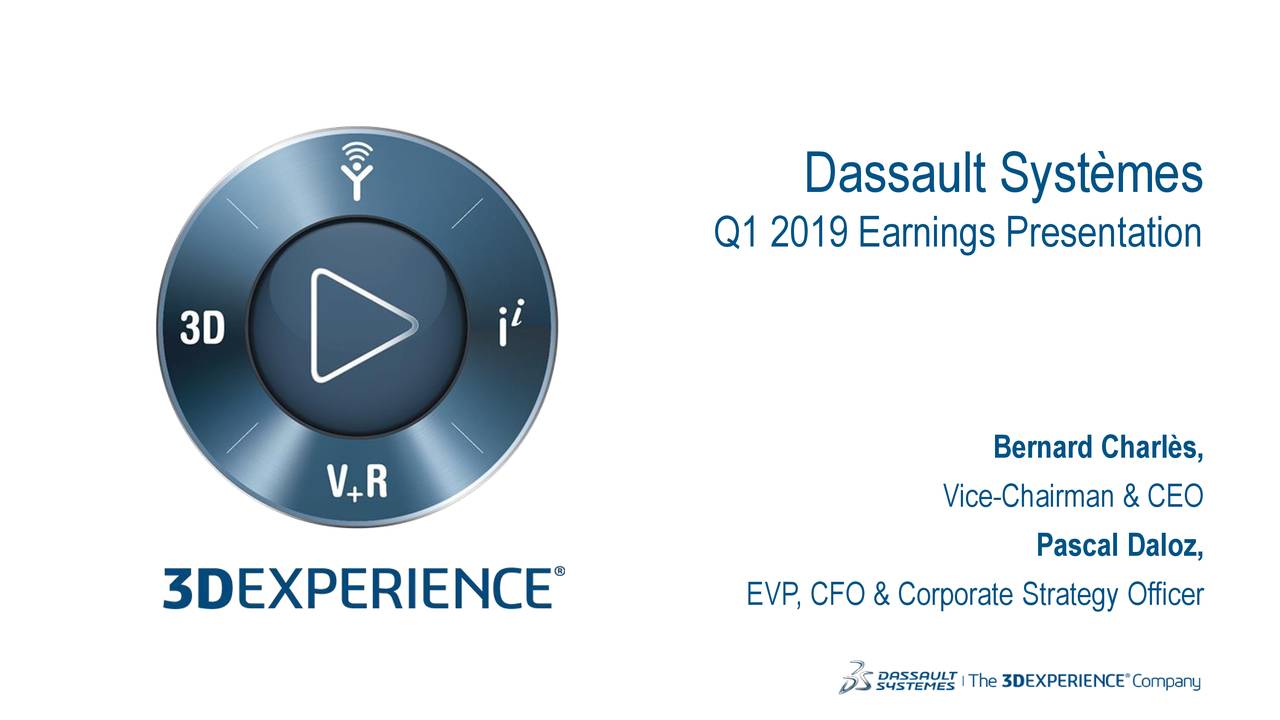 Dassault Systèmes SE 2019 Q1 Results Earnings Call Slides (OTCMKTS