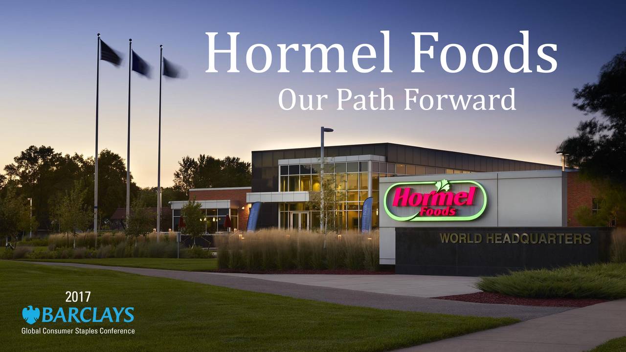 Hormel Foods Corporation (HRL) Presents At Barclays Global Consumer