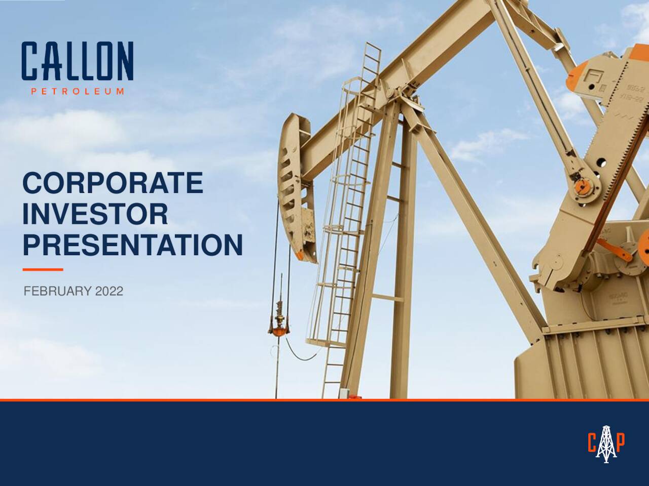 Callon Petroleum Company 2021 Q4 Results Earnings Call Presentation