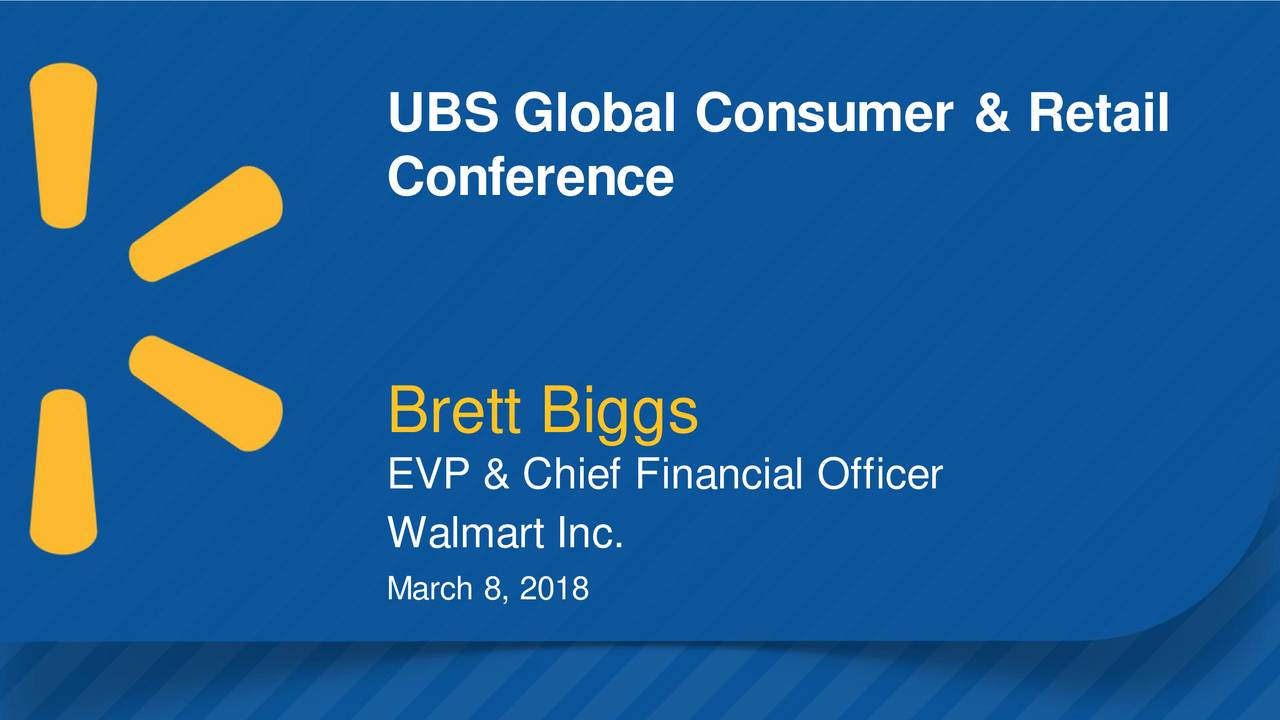 Walmart Inc. (WMT) Presents At UBS Global Consumer and Retail Conference Slideshow (NYSEWMT