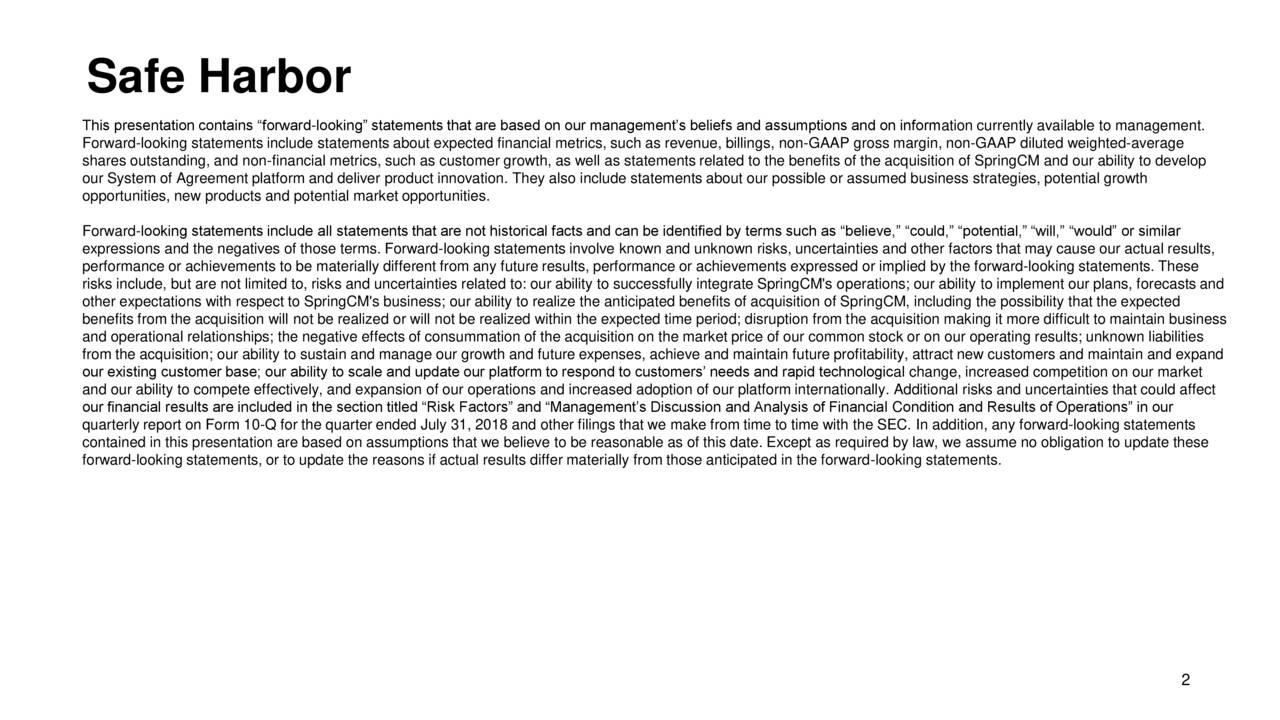 Safe Harbor