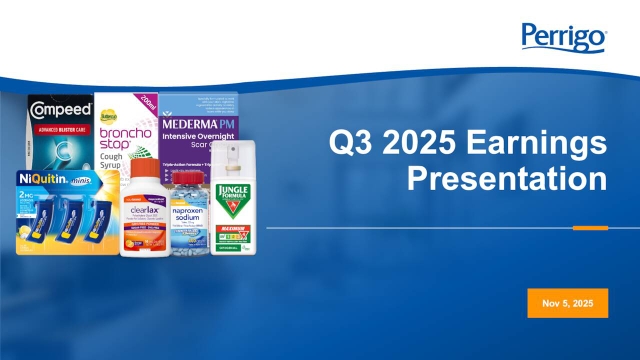 Perrigo Company plc 2025 Q3 - Results - Earnings Call Presentation ...
