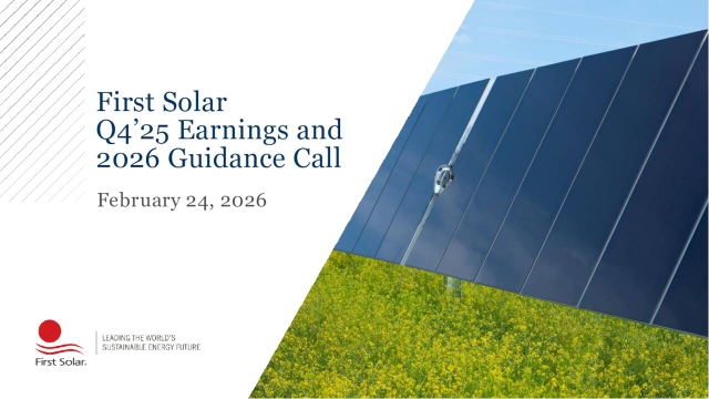 First Solar, Inc. 2025 Q4 - Results - Earnings Call Presentation ...