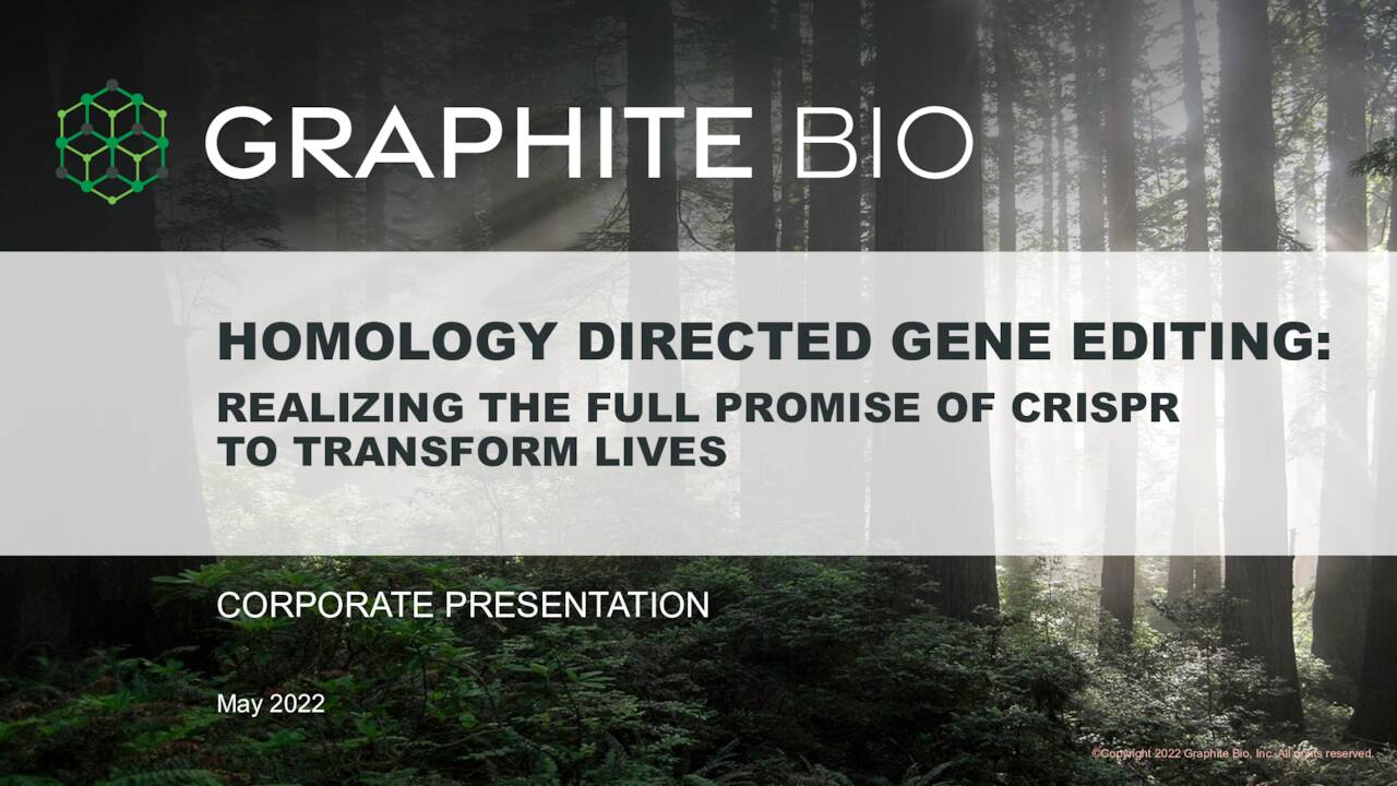 Graphite Bio Investor Presentation Slideshow (NASDAQLENZ) Seeking