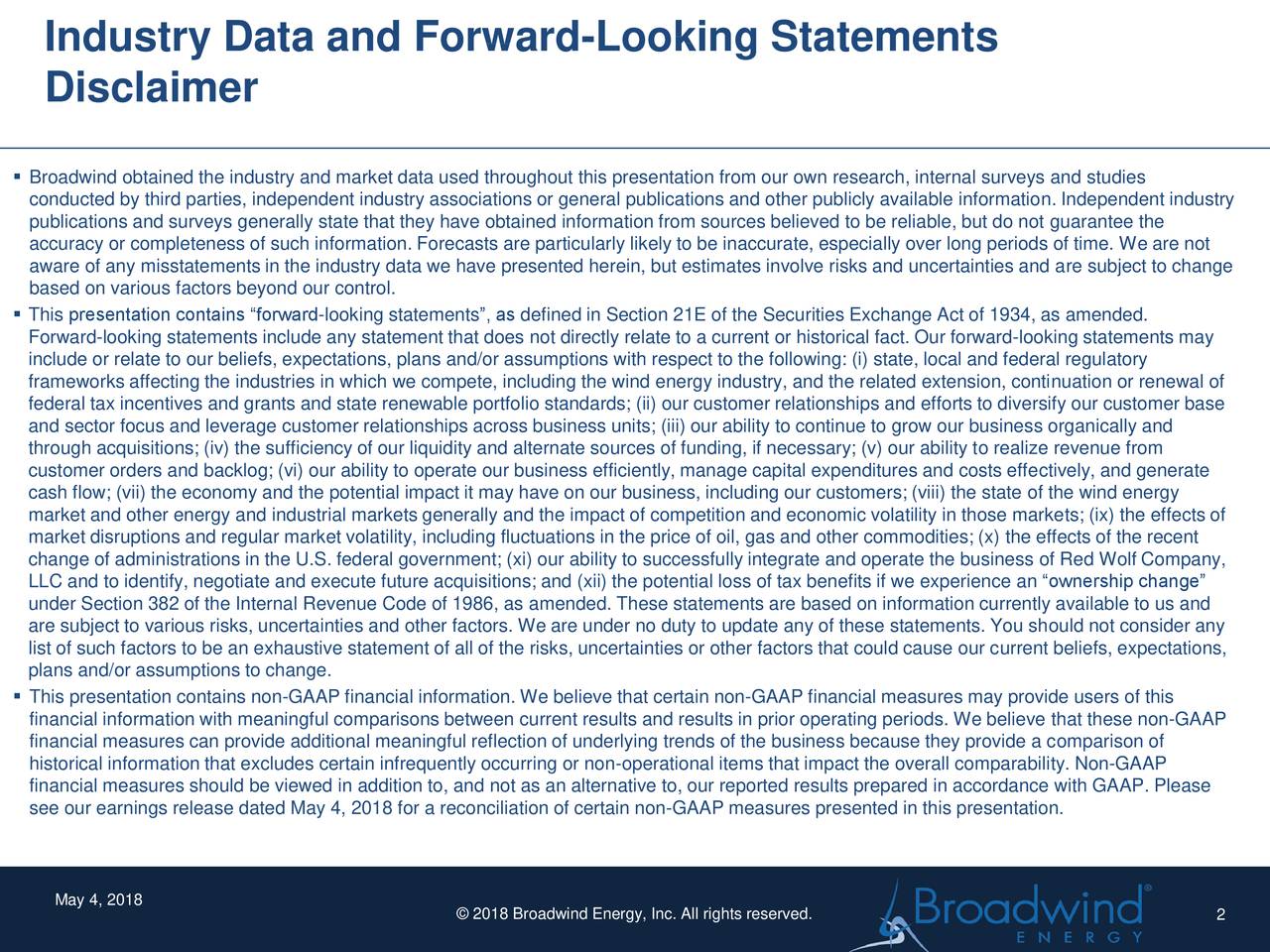 Industry Data and Forward-Looking Statements