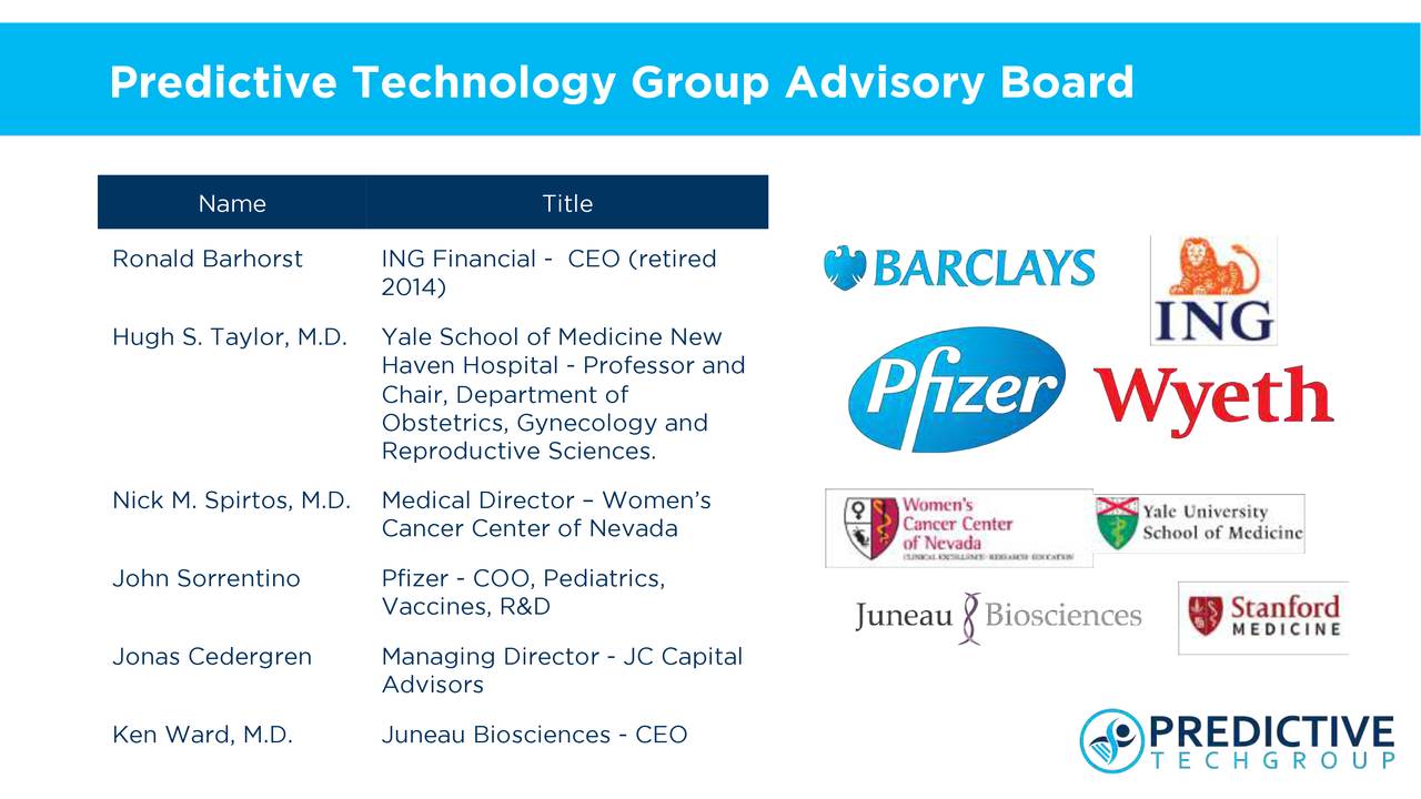 Predictive Technology (PRED) Presents At Rodman & Renshaw.C. Wainwright