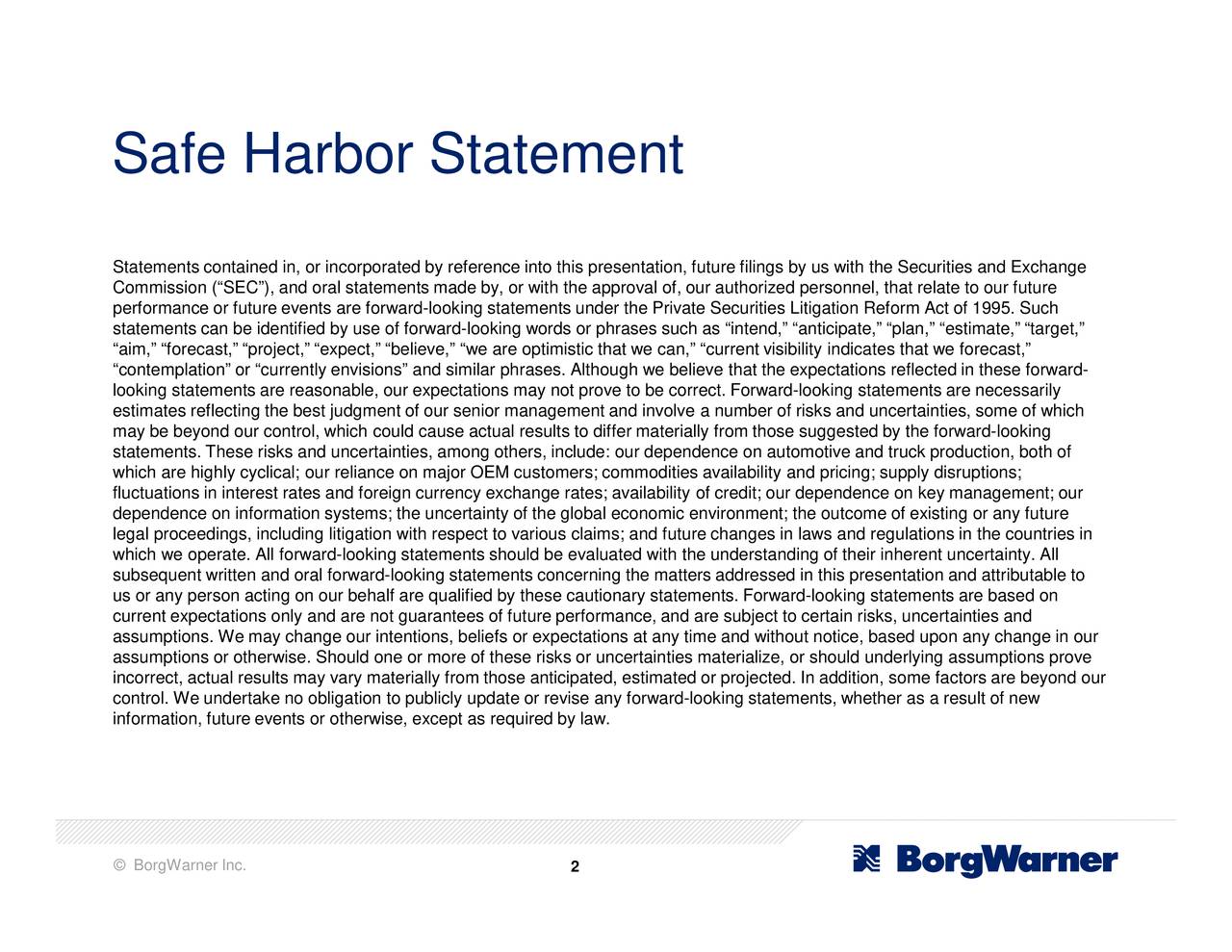 BorgWarner Inc. 2017 Q3 - Results - Earnings Call Slides (NYSE:BWA ...