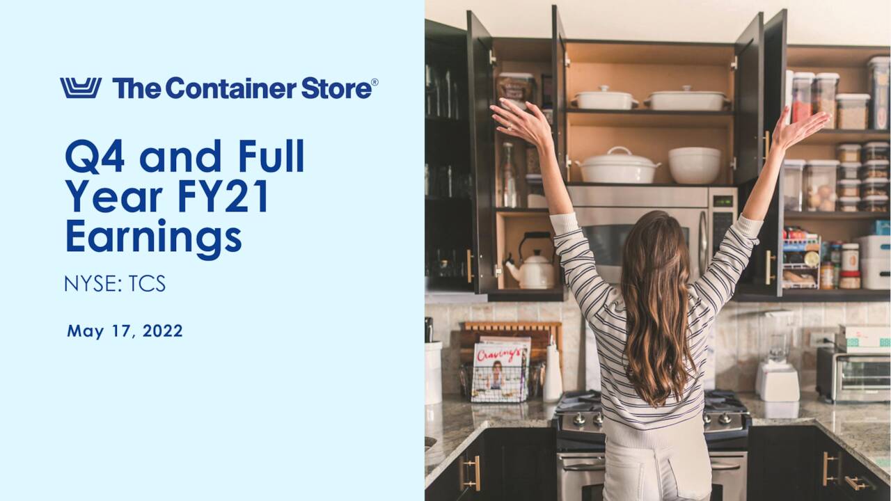 The Container Store Group, Inc. 2021 Q4 Results Earnings Call