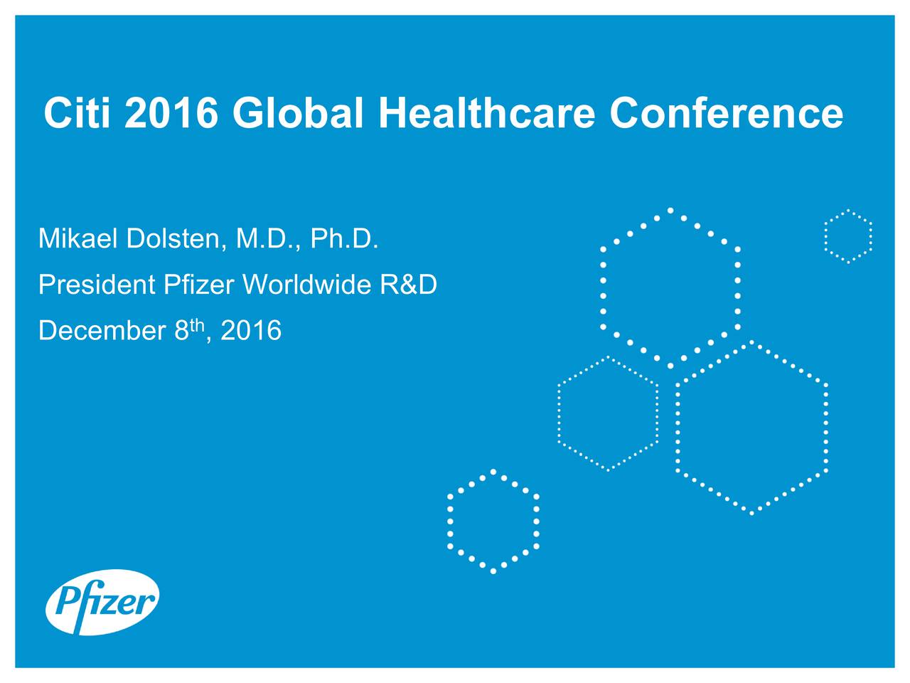 Pfizer (PFE) presents at Citi Global Healthcare Conference (NYSEPFE