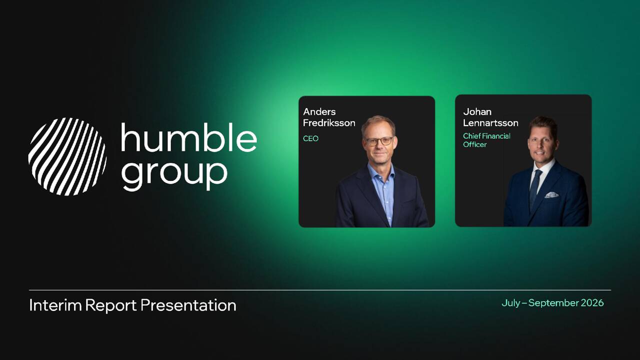 Humble Group AB (publ) 2026 Q3 - Results - Earnings Call Presentation ...