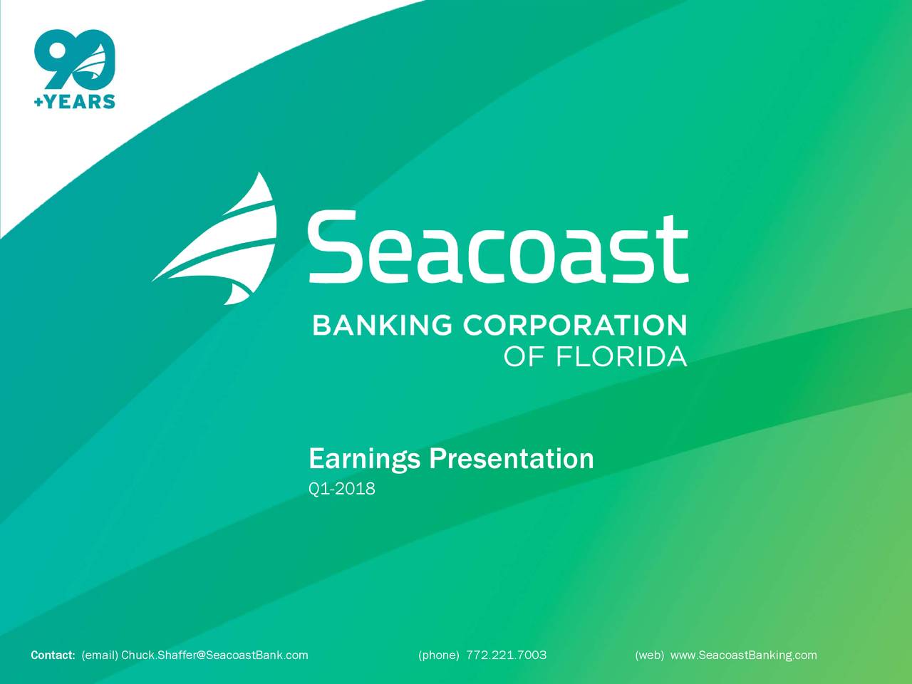 Seacoast Banking Corporation Of Florida 2018 Q1 - Results - Earnings ...