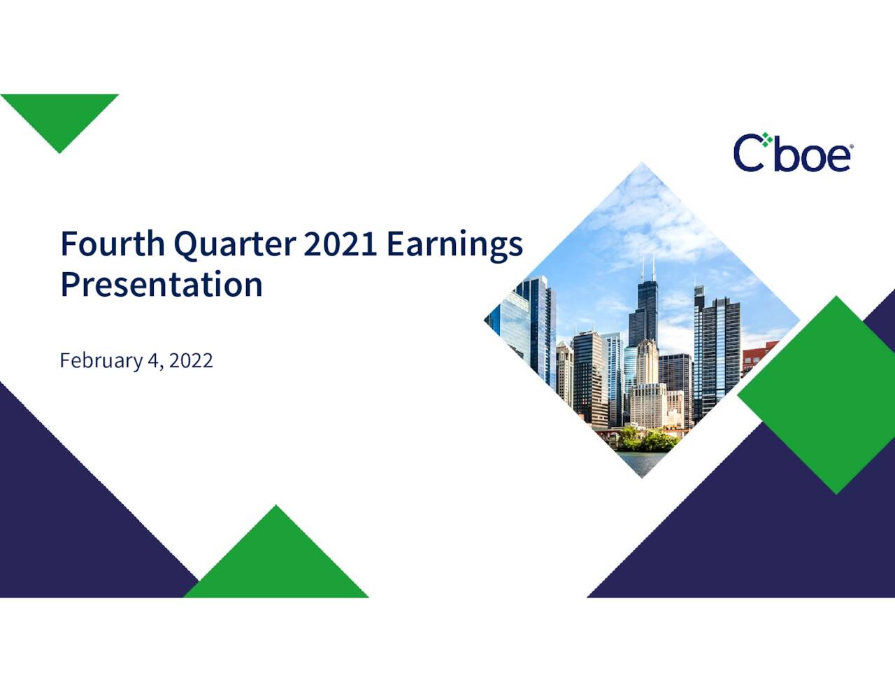 Cboe Global Markets, Inc. 2021 Q4 Results Earnings Call