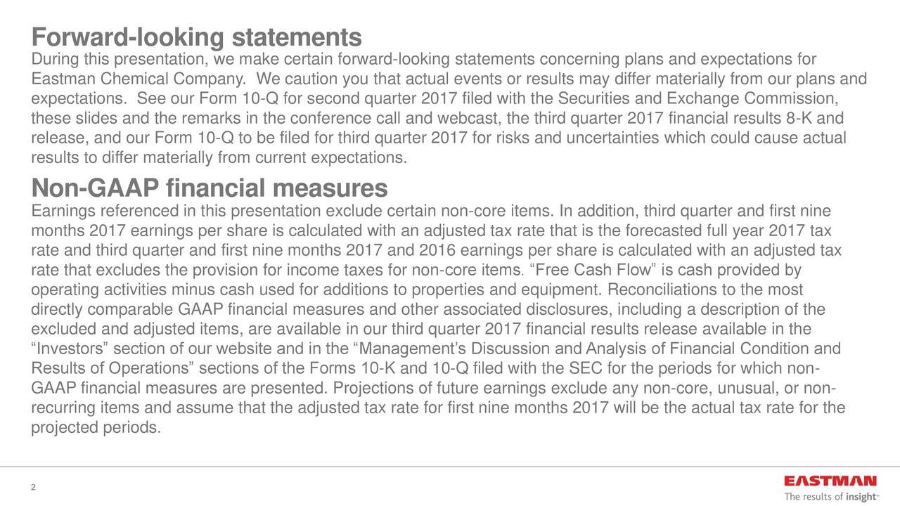 Eastman Chemical Co. 2017 Q1 - Results - Earnings Call Slides (NYSE:EMN