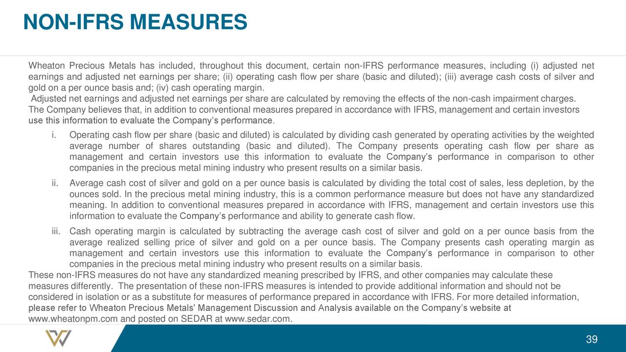 NON-IFRS MEASURES