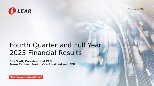 Lear Corporation 2025 Q4 - Results - Earnings Call Presentation (NYSE ...