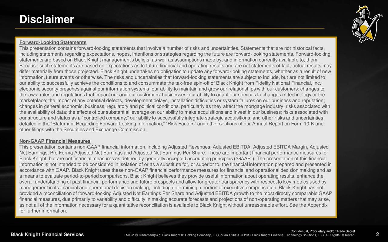 Black Knight Financial Services 2016 Q4 Results Earnings Call