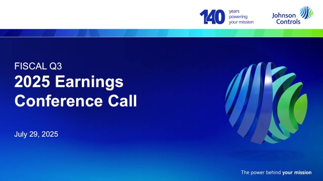 Johnson Controls International plc 2025 Q3 - Results - Earnings Call ...