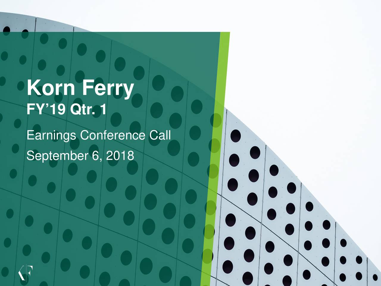 Korn/Ferry International 2019 Q1 Results Earnings Call Slides (NYSE
