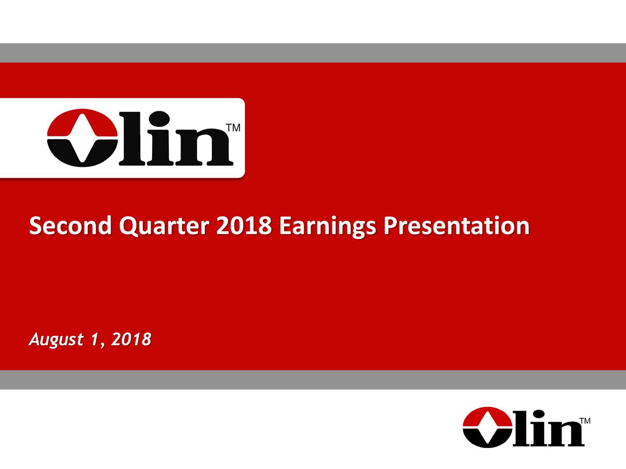 Olin Corporation 2018 Q2 Results Earnings Call Slides (NYSEOLN