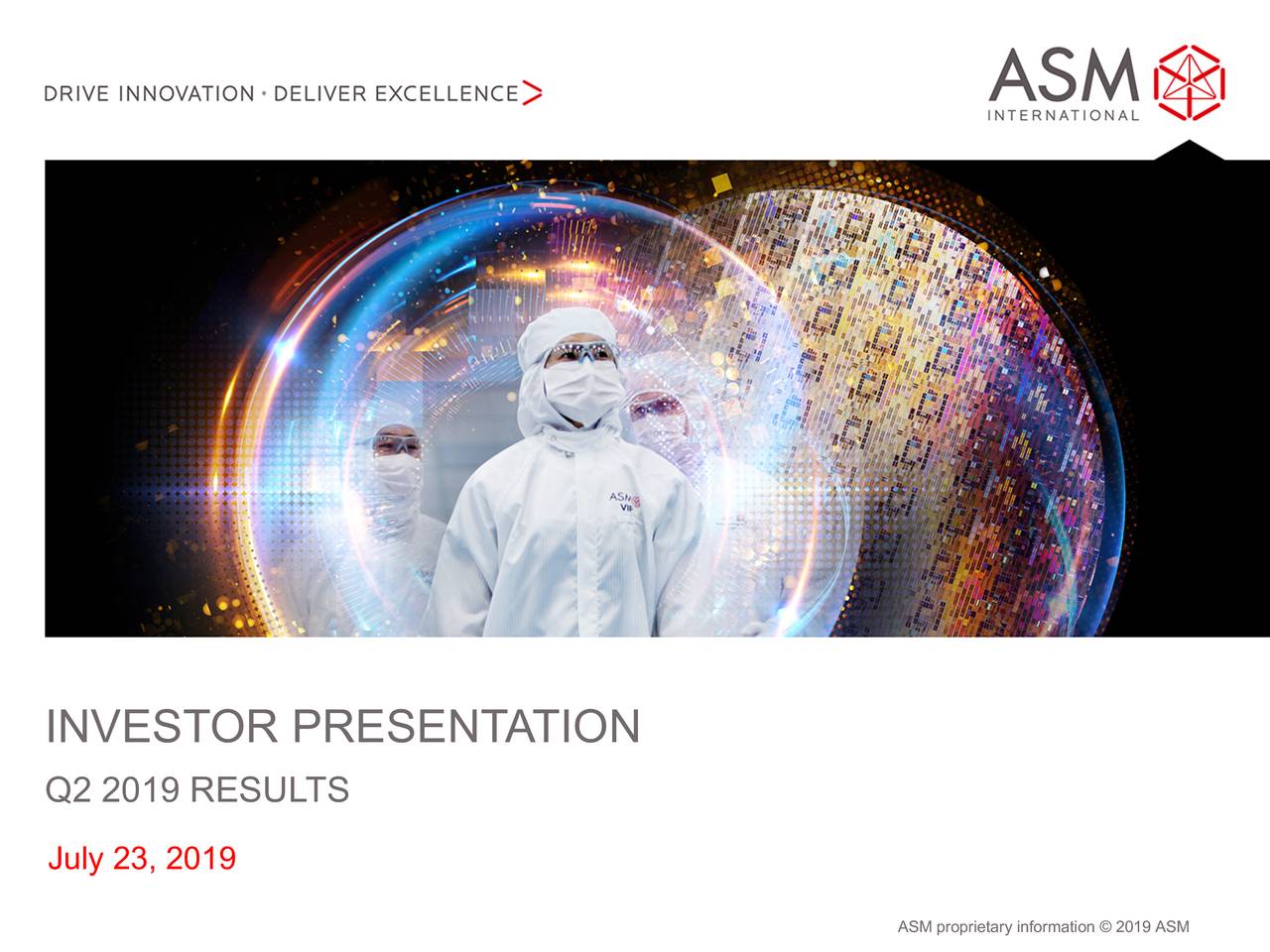 ASM International NV 2019 Q2 - Results - Earnings Call Slides (OTCMKTS ...