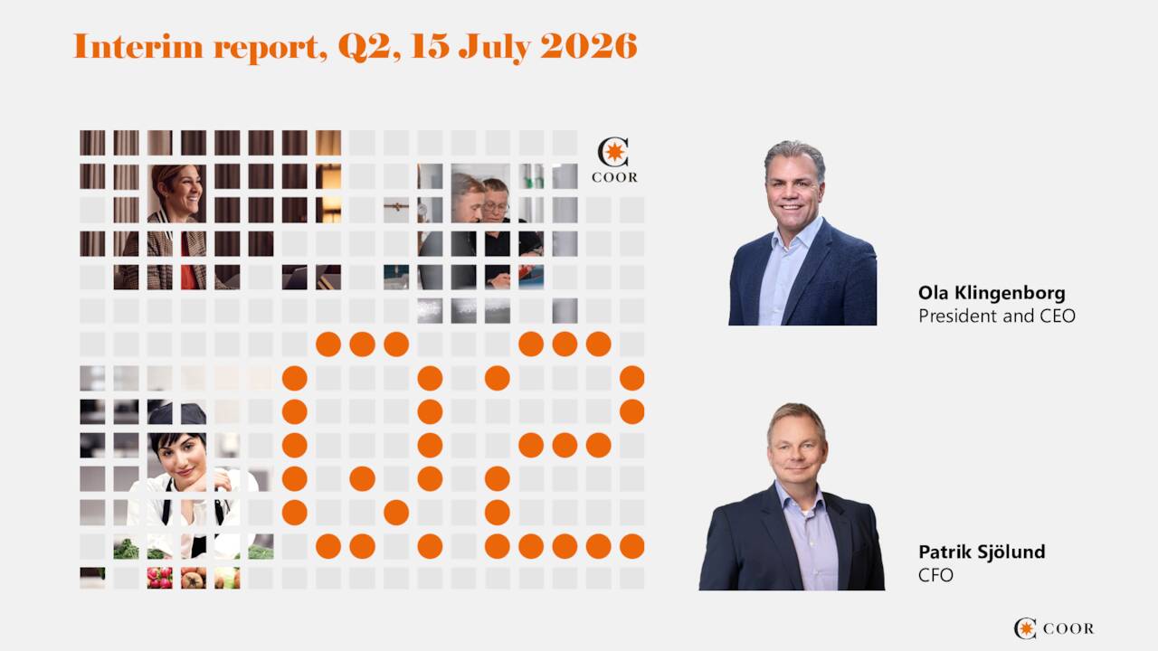 Coor Service Management Holding AB 2026 Q2 - Results - Earnings Call ...