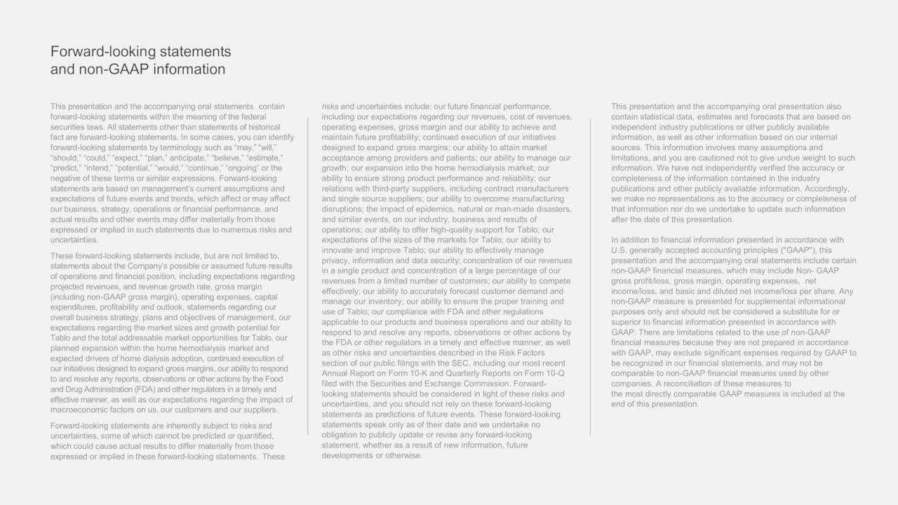 Forward-looking statements