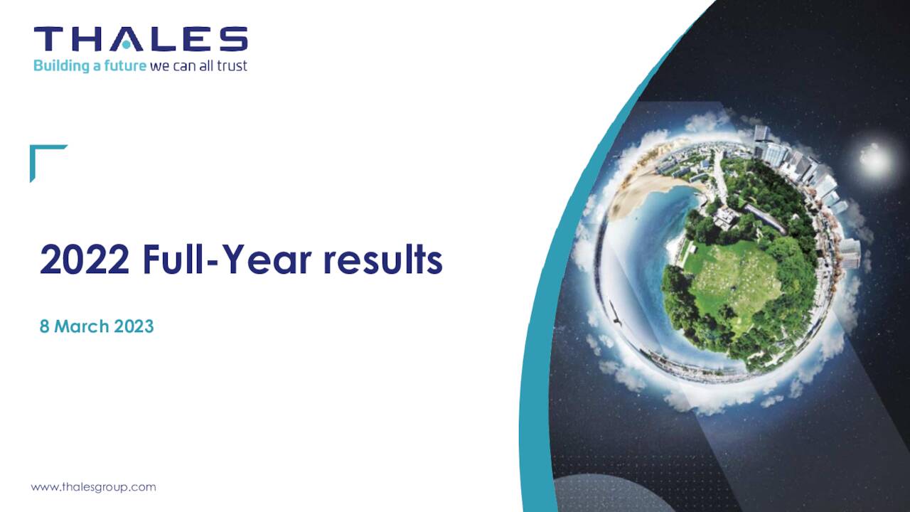 Thales reports its 2022 full-year results