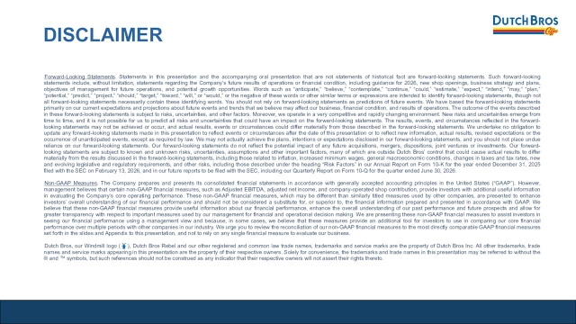Dutch Bros Inc. 2026 Q2 - Results - Earnings Call Presentation (NYSE ...