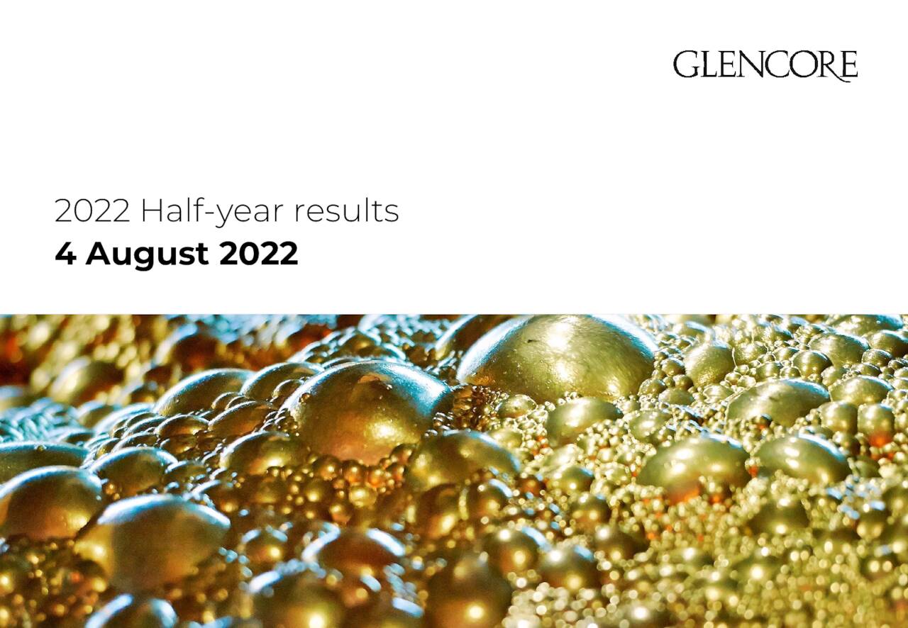 glencore investor presentation 2022