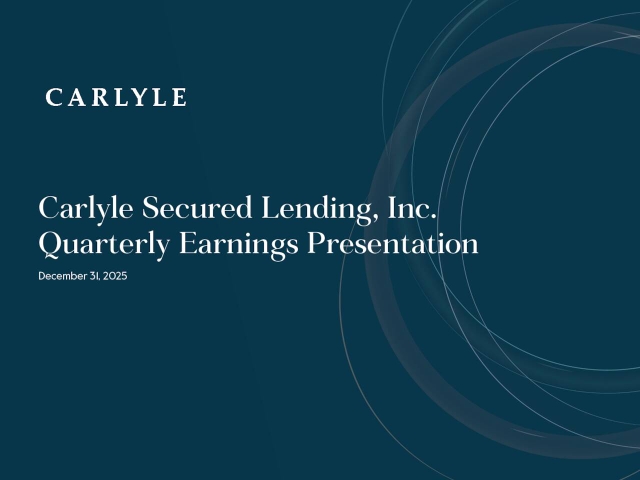 Carlyle Secured Lending Inc. 2025 Q4 - Results - Earnings Call ...