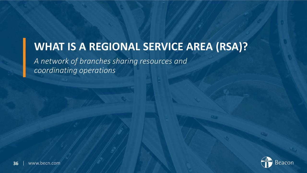 WHAT IS A REGIONAL SERVICE AREA (RSA)?