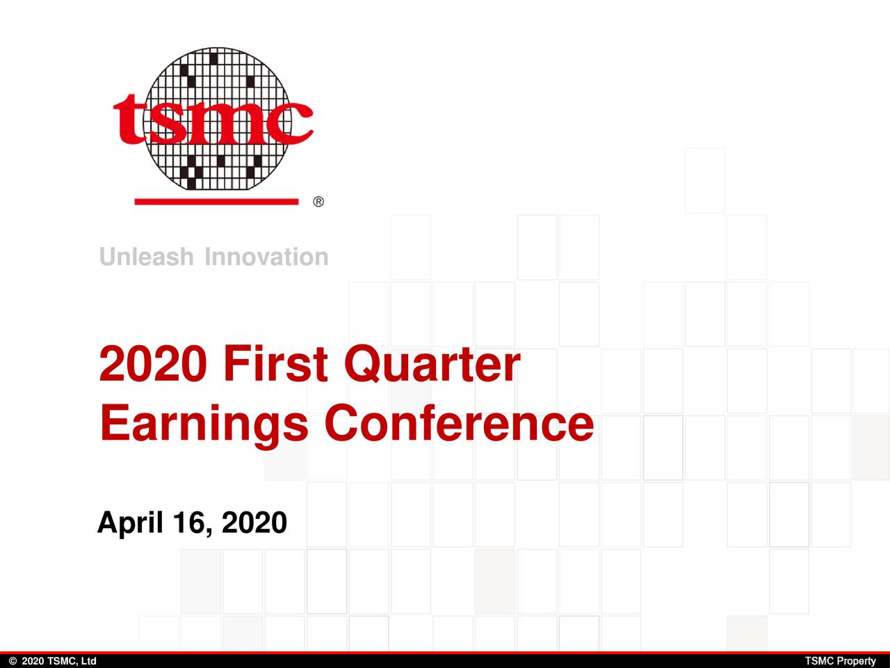 Taiwan Semiconductor Manufacturing Company Limited 2020 Q1 Results