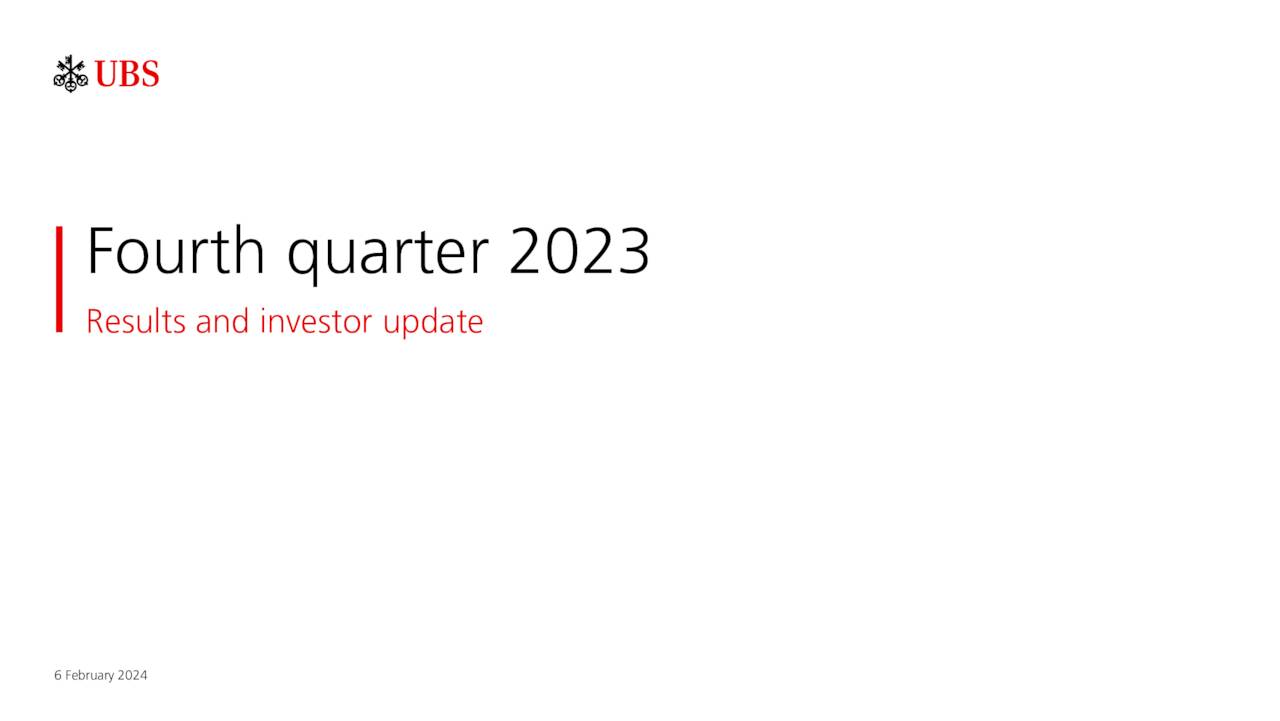 UBS Group AG 2023 Q4 - Results - Earnings Call Presentation (NYSE:UBS)