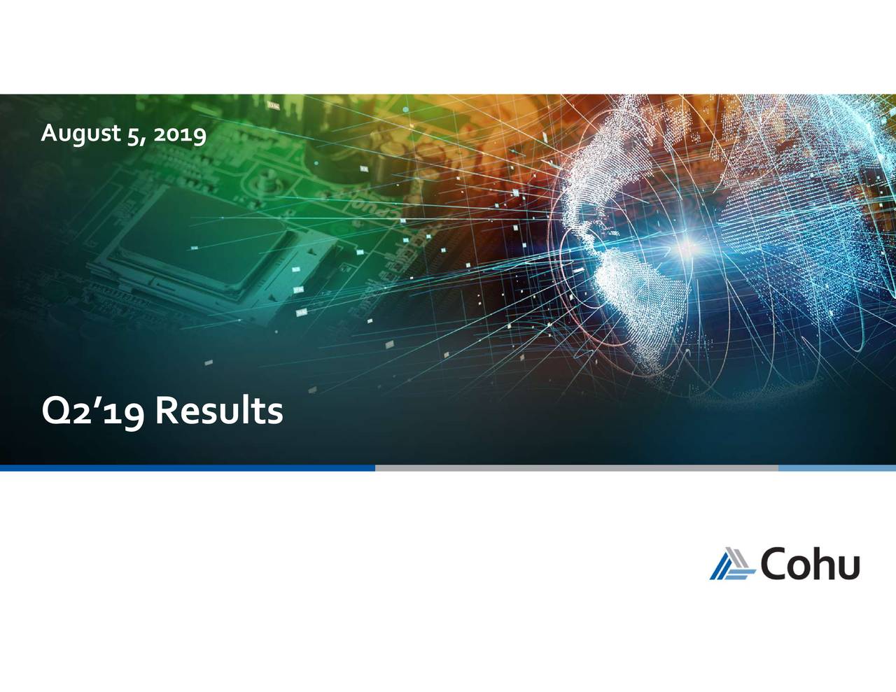 Cohu Inc 2019 Q2 Results Earnings Call Slides Nasdaqcohu Seeking Alpha 7477