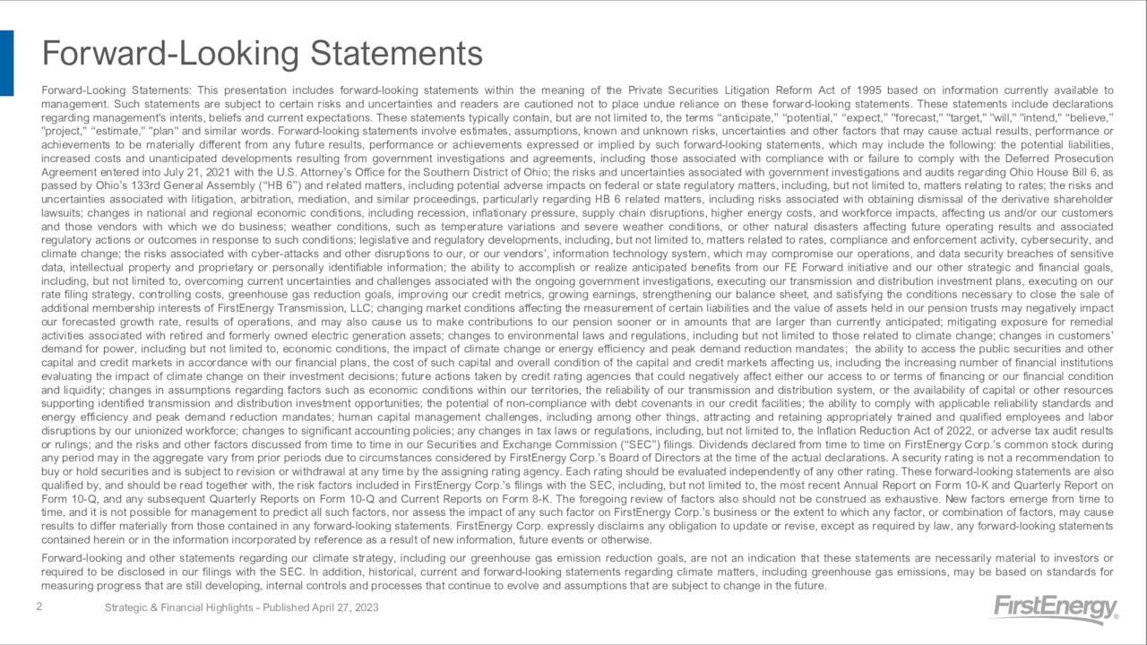 Forward-Looking Statements