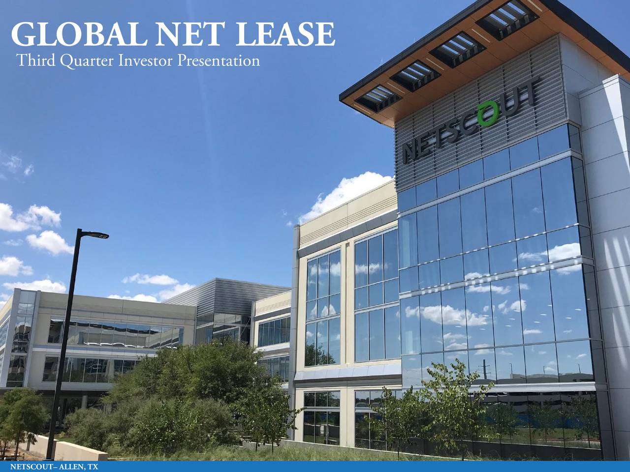 Global Net Lease, Inc. 2018 Q3 Results Earnings Call Slides (NYSE