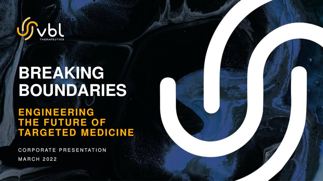 Vascular Biogenics (VBLT) Investor Presentation Slideshow (NASDAQ