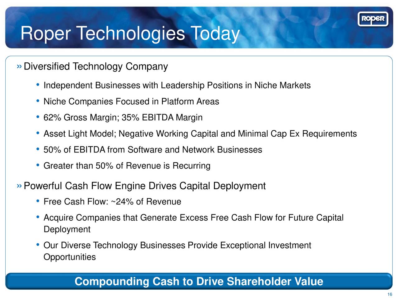 Roper Technologies (ROP) Presents At Electrical Products Group 2017