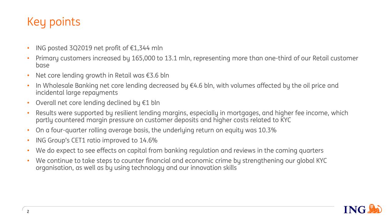 ING Groep N.V. 2019 Q3 - Results - Earnings Call Presentation (NYSE:ING ...