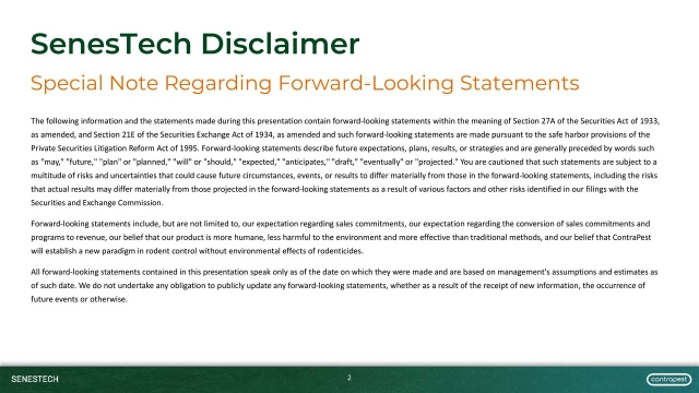 SenesTech, Inc. 2021 Q2 - Results - Earnings Call Presentation (NASDAQ ...