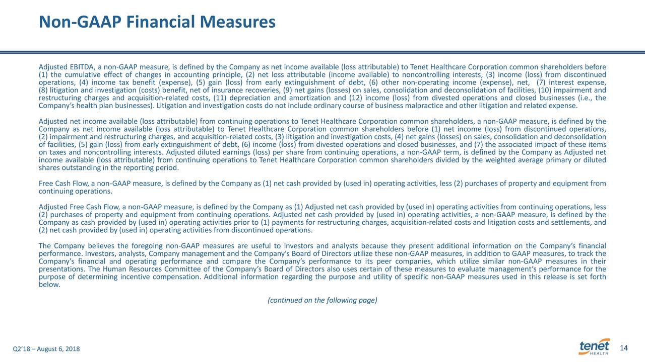 Non-GAAP Financial Measures