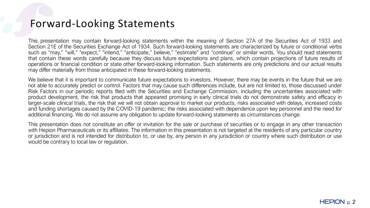 Forward-Looking Statements