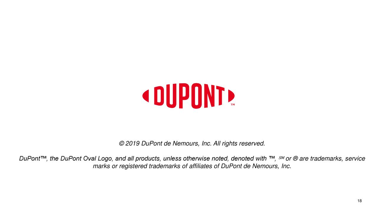 DuPont De Nemours, Inc. 2019 Q3 - Results - Earnings Call Presentation ...