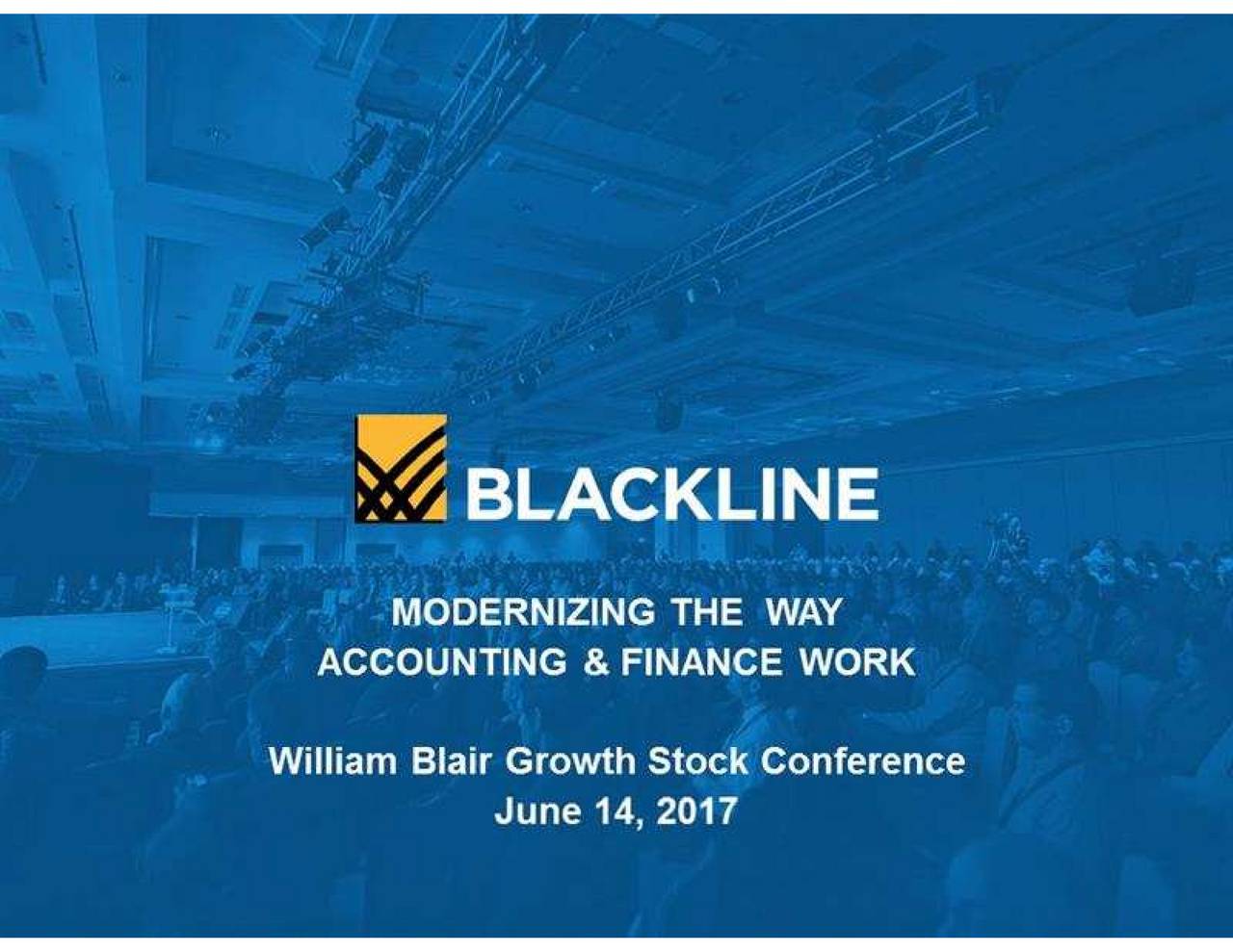 BlackLine (BL) Presents At The William Blair 2017 Growth Stock