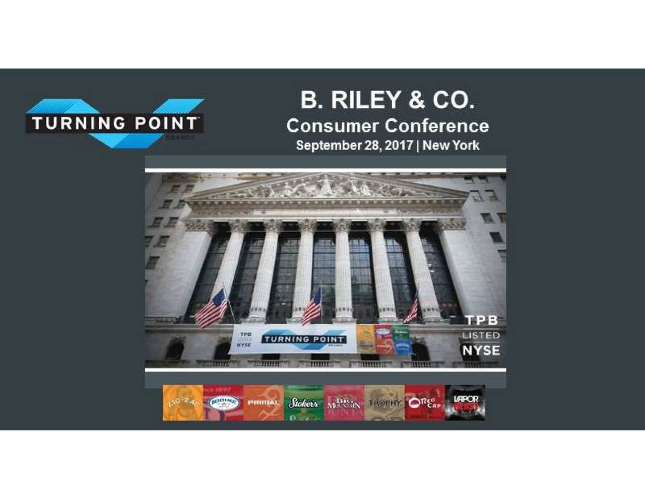 Turning Point Brands (TPB) Presents At 3rd Annual B. Riley & Co