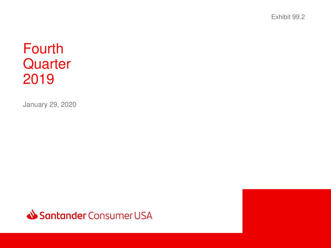 Santander Consumer USA Holdings Inc 2019 Q4 Results Earnings Call