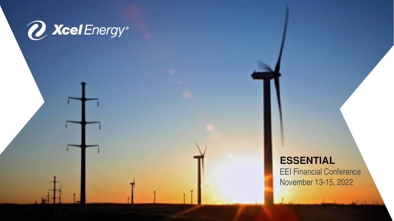 Xcel Energy (XEL) Presents at 2022 EEI Financial Conference - Slideshow