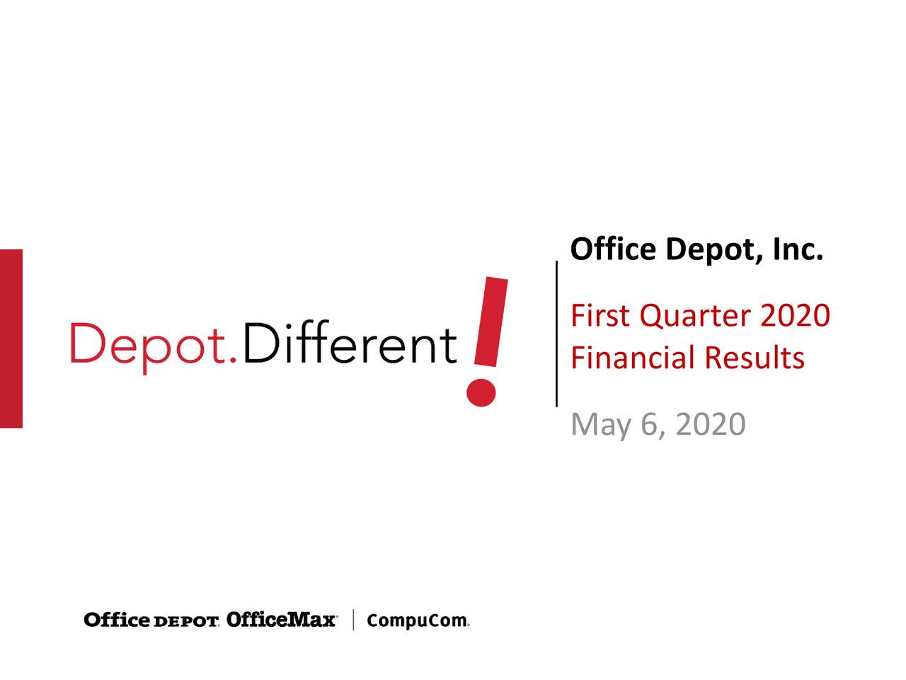 Office Depot, Inc. 2020 Q1 - Results - Earnings Call Presentation  (NASDAQ:ODP) | Seeking Alpha
